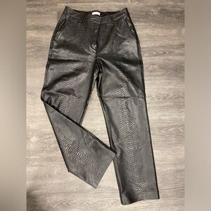 Aritzia faux leather snakeskin pants.